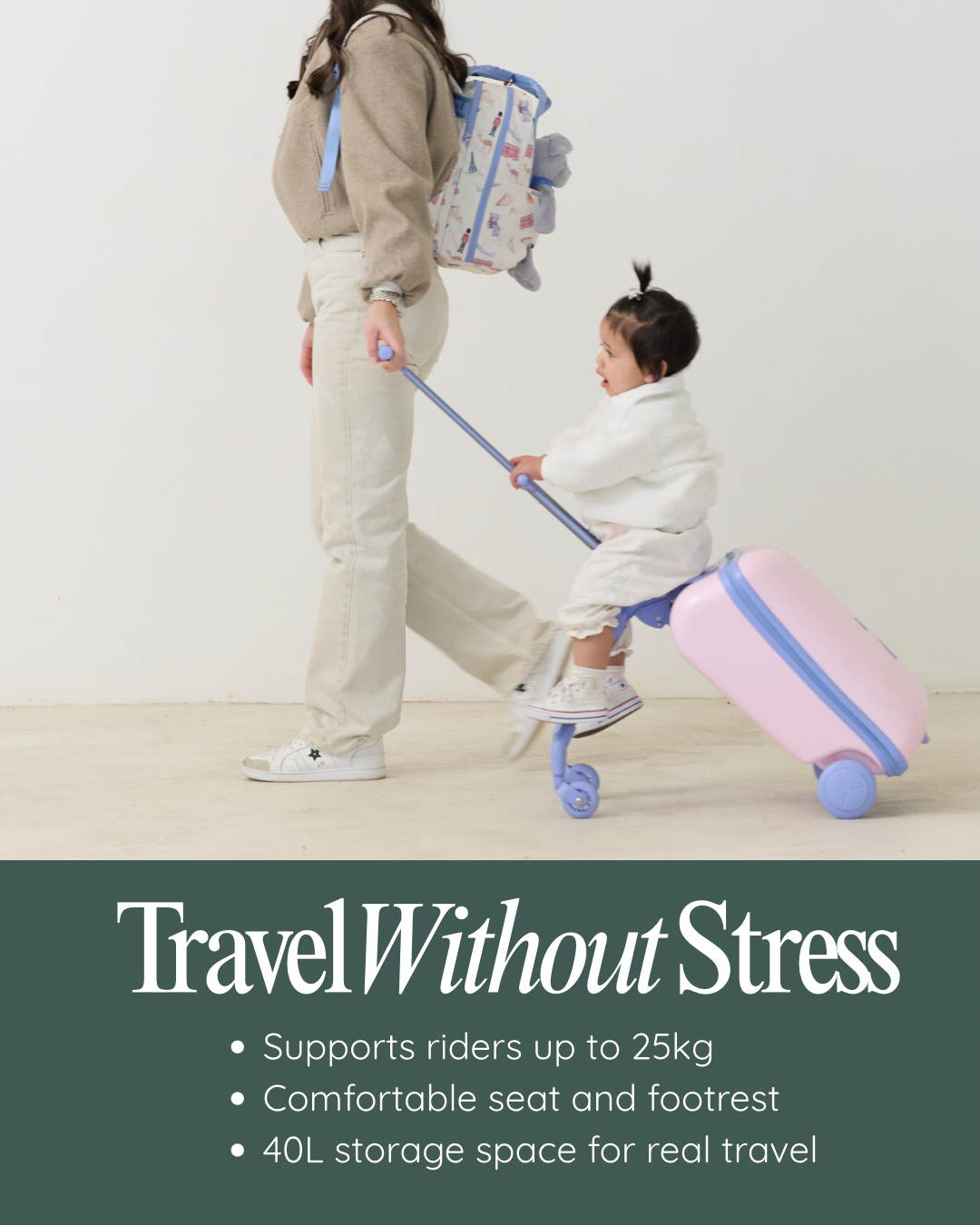 Ride On Luggage - Cotton Cloud